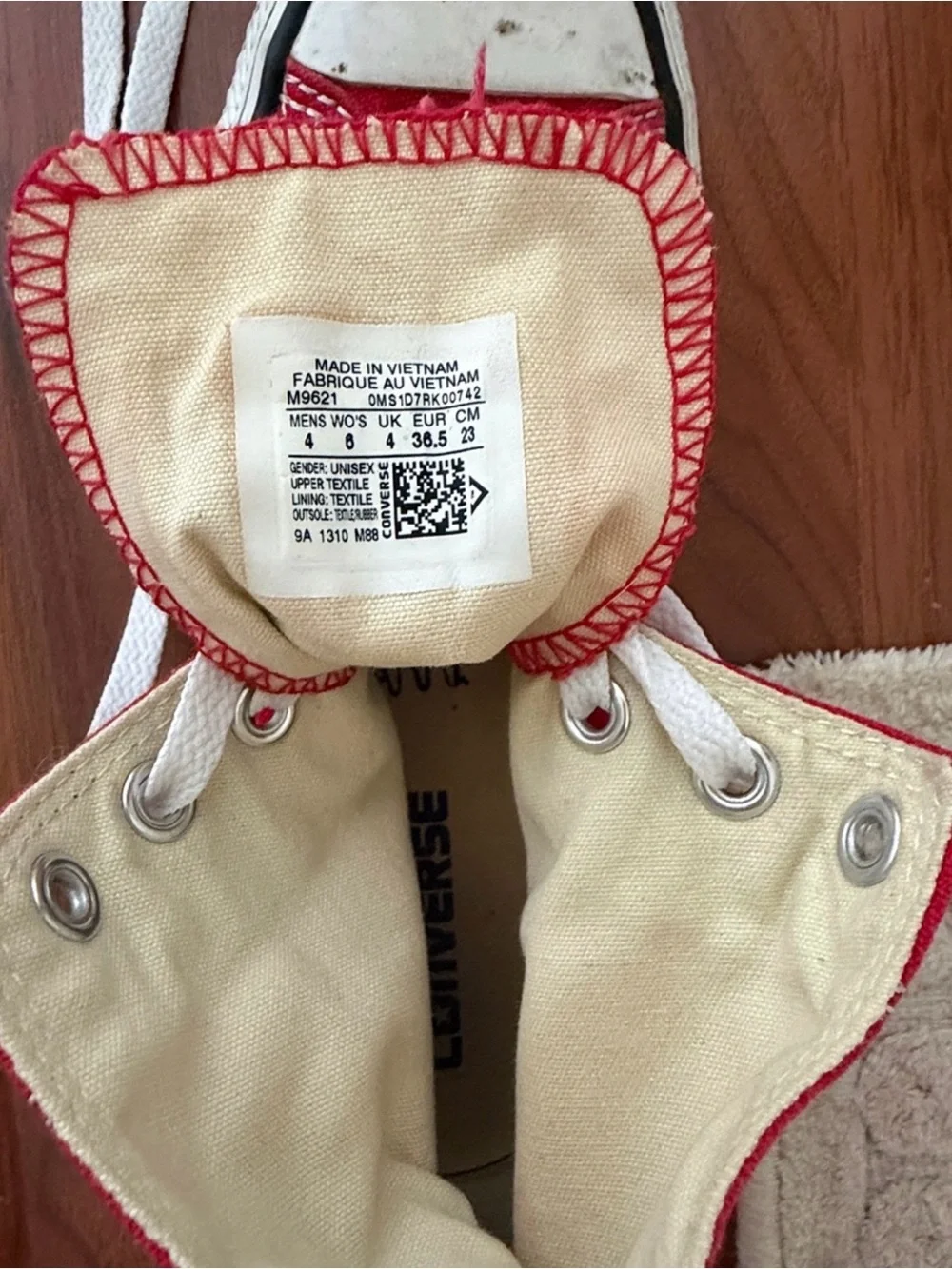 Converse Kids High-Top Sneakers in Red and White